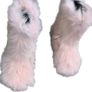 Fluffy Pink Real Fur Custom Boots